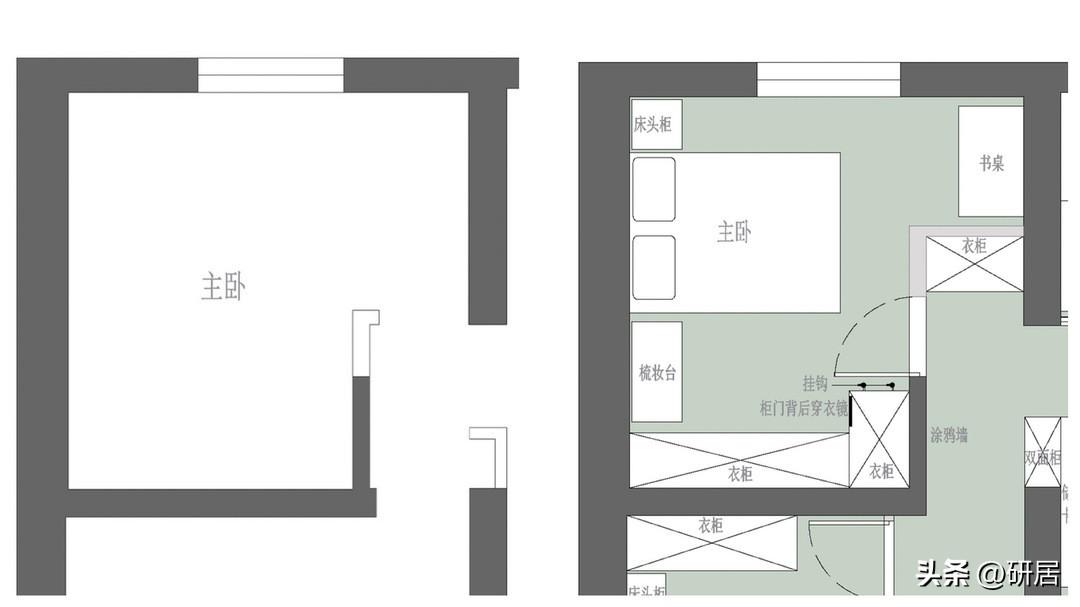 #头条创作挑战赛#82平方米两居室改成3室还有办公区