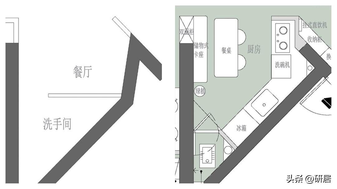 #头条创作挑战赛#82平方米两居室改成3室还有办公区